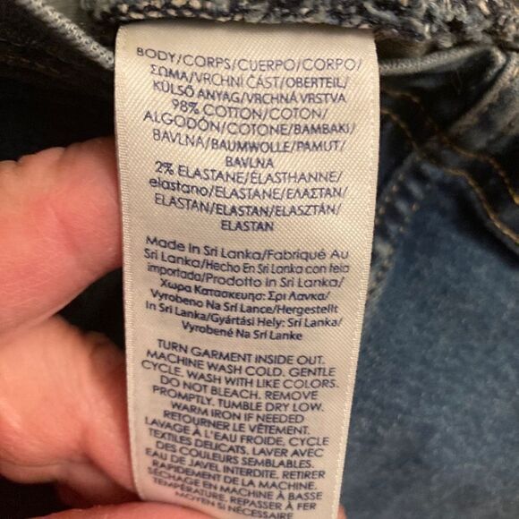 Chaps Denim front button Skirt - Picture 7 of 10